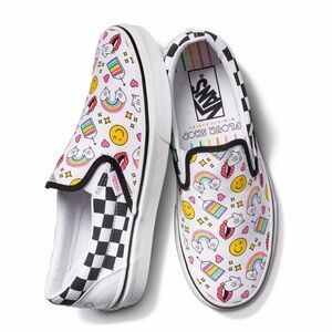 Vans Flour Shop Icon Checker Board Slip on‎ shoes Size 6.5 Women’s NWOB